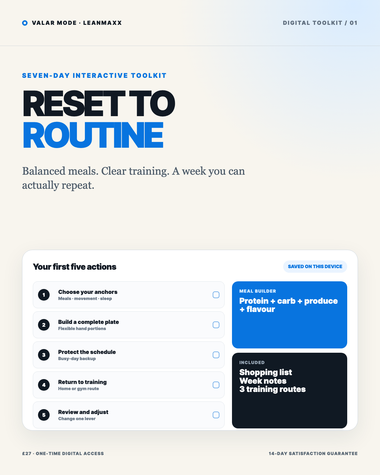 LeanMaxx 7-Day Reset-to-Routine Kit product cover